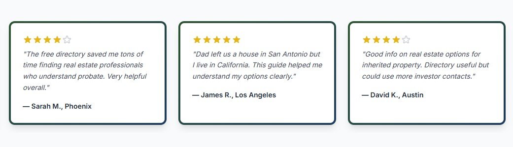 Probate property client success stories from Bexar Street Group