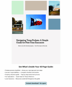 Texas probate and inherited property guide cover
